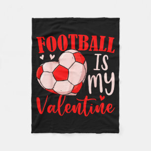 Fußball ist mein Valentinscoach Spieler Liebhaber Fleecedecke