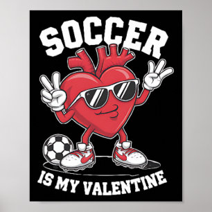 Fußball ist mein Valentinsherz Sungles Valetines T Poster