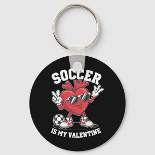 Fußball ist mein Valentinsherz Sungles Valetines T Schlüsselanhänger