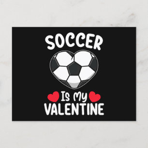 Fußball ist mein Valentinstag Sport Postkarte