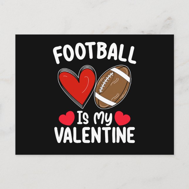 Fußball ist mein Valentinstag Sport Postkarte (Vorderseite)