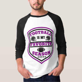 Fußball ist meine Lieblingsjahreslogo Lila Schwarz T-Shirt