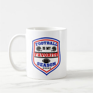 Fußball ist meine Lieblingssaison Logo Blue Red Bl Kaffeetasse