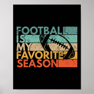 Fußball ist meine Lieblingssaison Vintager Retro-F Poster
