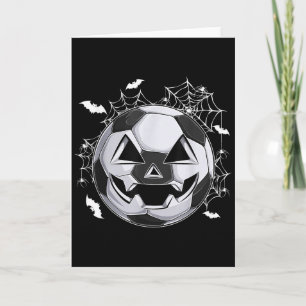 Fußball Jack O Lantern Kürbis Gesicht Halloween Ko Karte
