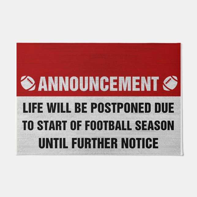 Fußball-Jahresbekanntmachung Mat, Fußball Liebhabe Fußmatte (Vorderseite)