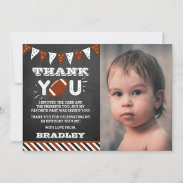 Fußball jedes Alters Geburtstags Foto Dankeskarte