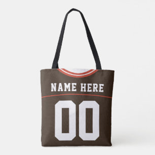 Fußball-Jersey, Brown, Name & Number Template
