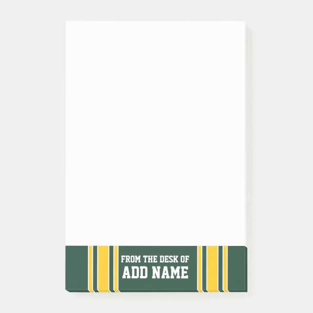 Fußball Jersey mit Individuelle Name Nummer Post-it Klebezettel (Vorderseite)