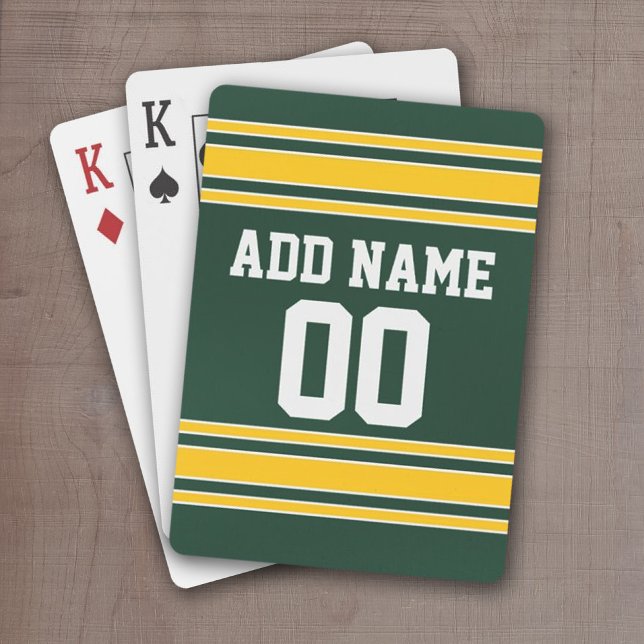 Fußball Jersey mit Individuelle Name Nummer Spielkarten (Football Jersey personalized playing cards)