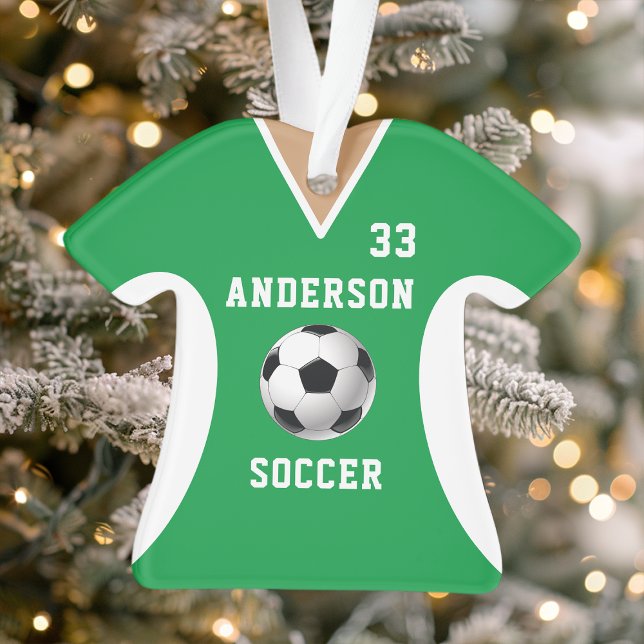 Fußball-Jersey-Sportteam Uniform Green Ornament (Von Creator hochgeladen)