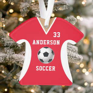 Fußball-Jersey-Sportteam Uniform Red Ornament