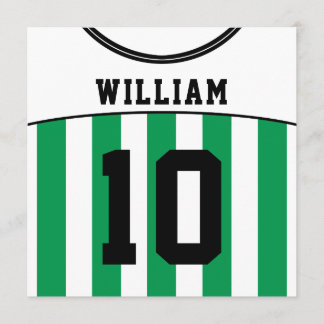 Fußball-Jersey Themed Party lädt Vorlage ein, grün