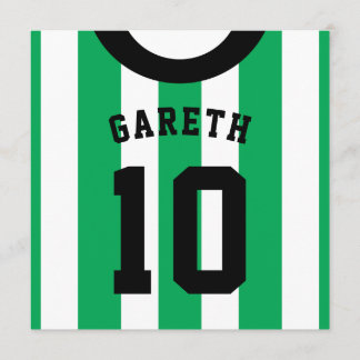 Fußball-Jersey Themed Party lädt Vorlage ein, grün