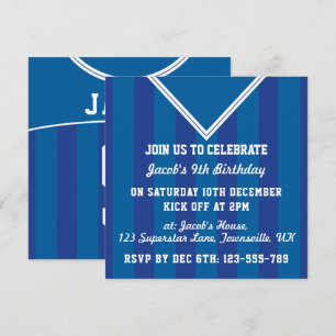 Fußball Jersey Themenangebot Party Einladungen, Fu Einladung