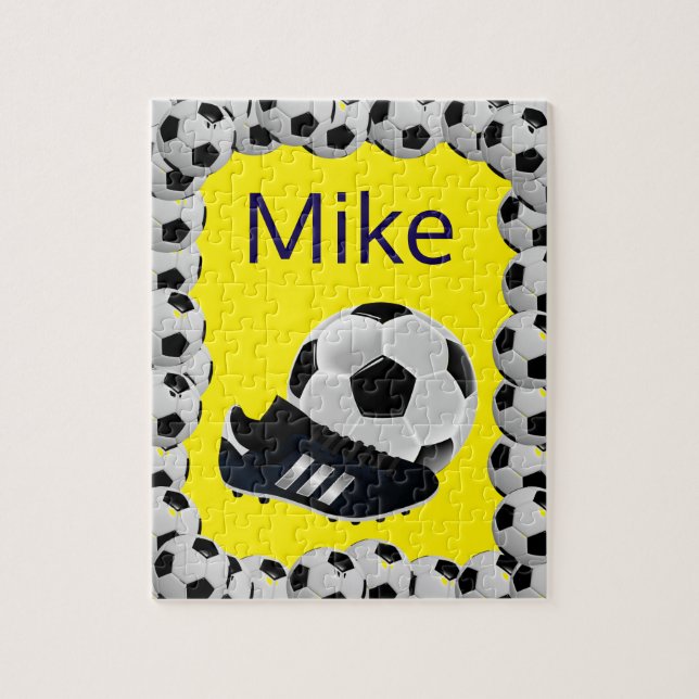 Fußball-Jigsaw-Puzzle Gelb Puzzle (Vertikal)