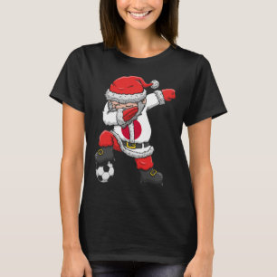 Fußball-Junge Dabbing Weihnachtsmann Weihnachten J T-Shirt