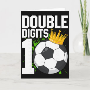 Fußball Junge Geburtstag 10 Jahre alt Doppelziffer Karte