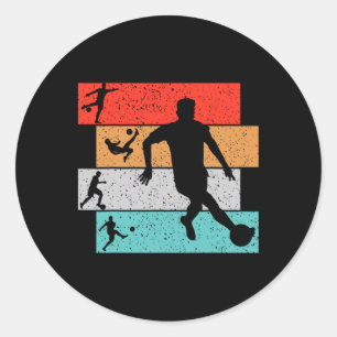 Fußball Jungen Kinder Männer Runder Aufkleber
