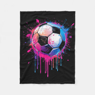 Fußball Jungen Mädchen Toll Bunt Fußball Drip Soc Fleecedecke