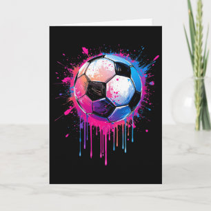 Fußball Jungen Mädchen Toll Bunter Fußball Drip So Karte
