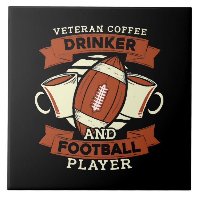 Fußball-Kaffee Fliese (Vorderseite)