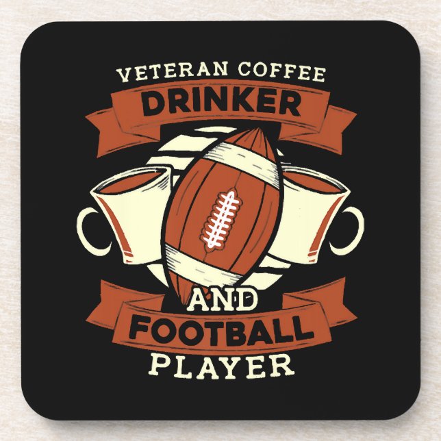 Fußball-Kaffee Getränkeuntersetzer (Vorderseite)