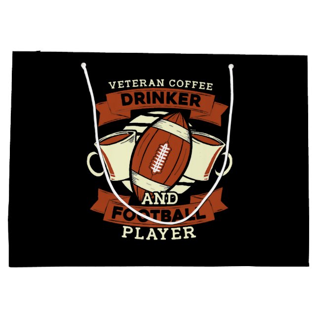 Fußball Kaffee Große Geschenktüte (Rückseite)