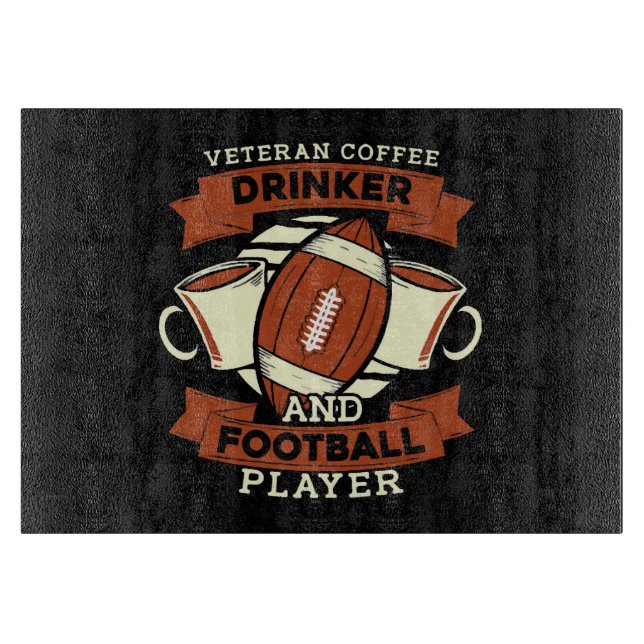 Fußball Kaffee Schneidebrett (Vorderseite)