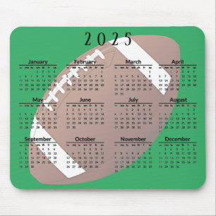 Fußball-Kalender 2025 Mousepad