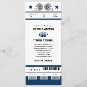 Fußball-Karten-Hochzeits-Einladung Einladung