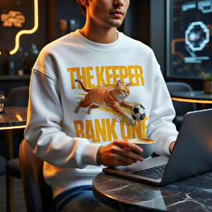 Fußball-Katz-Torhüter-Lustiges-Geschenk-T-Shirt Sweatshirt