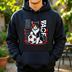 Fußball-Katze Grafik für coole Fußball-Fans Hoodie