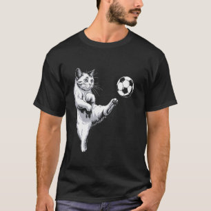 Fußball Katze Lustige Sport Katzen Athletic Fußbal T-Shirt