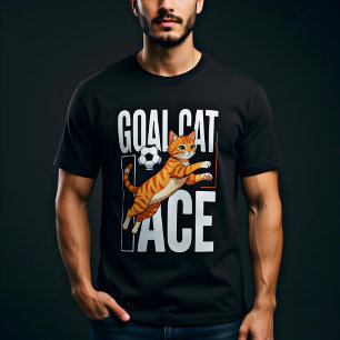 Fußball-Katze Lustiges Geschenk - Süße Katzenliebh T-Shirt