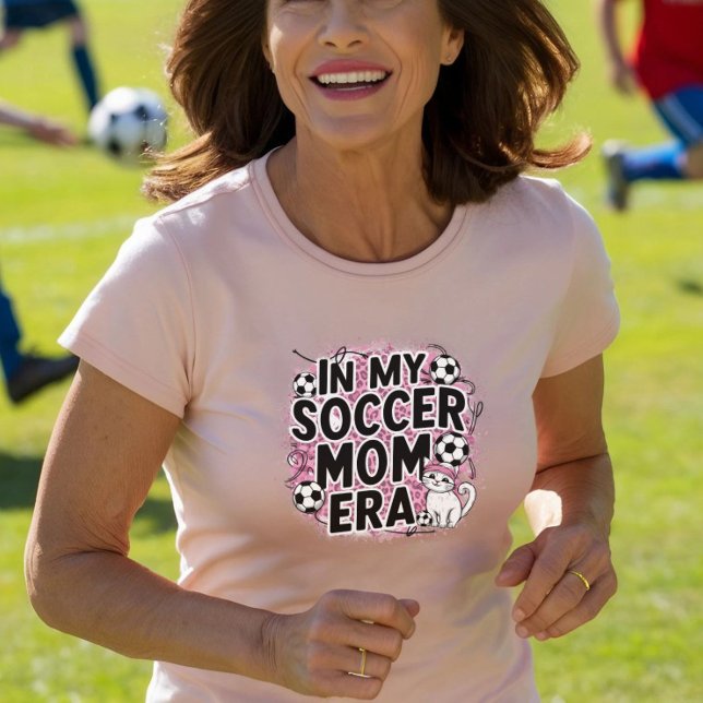 Fußball-Katze Mama Era T-Shirt (Soccer Mom Era T-Shirt - Perfect for Cat-Loving Soccer Moms!)