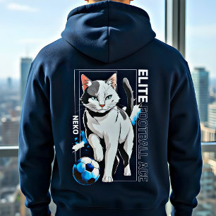 Fußball-Katze Süßes Design für Katzenliebhaber & F Hoodie