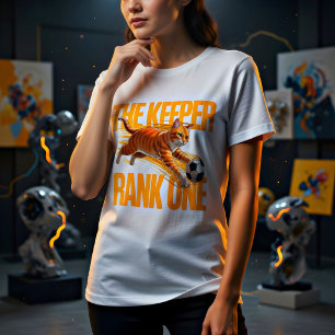 Fußball-Katze-Torhüter Lustiges Geschenk-T-Shirt Tri-Blend Shirt