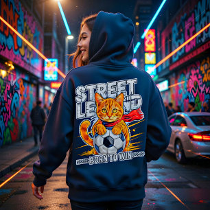 Fußball-Katzengeschenk Hübsche Straßenlegende Hoodie