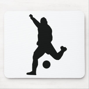 Fußball-Kick-Silhouette Mousepad