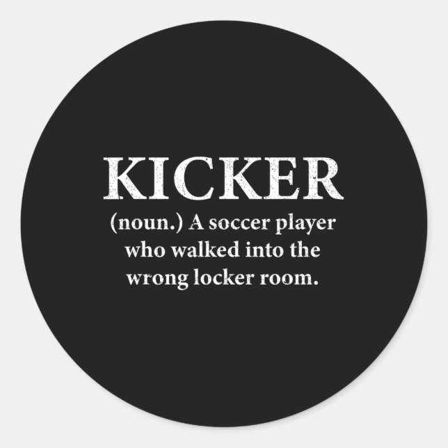 Fußball-Kicker Definition Fußball-Kicker Runder Aufkleber (Vorderseite)