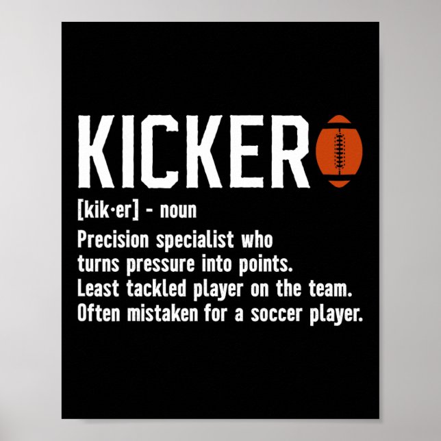 Fußball-Kicker Definition Kicker Fußball Placeki Poster (Vorne)