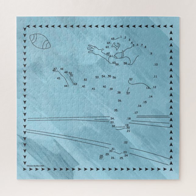 Fußball-Kicker verbinden die Punkte Puzzle (Vertikal)