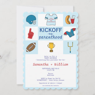 Fußball-Kickoff zum Kinderspielhaus Blu Boy Baby D Einladung