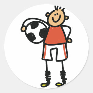 Fußball-Kind-Aufkleber Runder Aufkleber