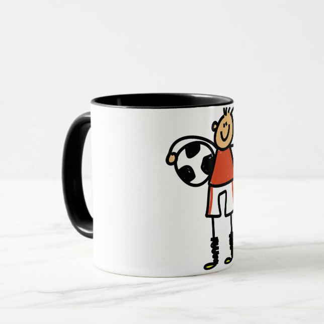Fußball Kind Tasse (Vorderseite Links)