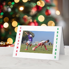 Fußball Kinder 3 Foto Weihnachtskarte Feiertagskarte
