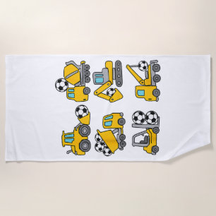 Fußball Kinder Fußball Bau Trucks Strandtuch