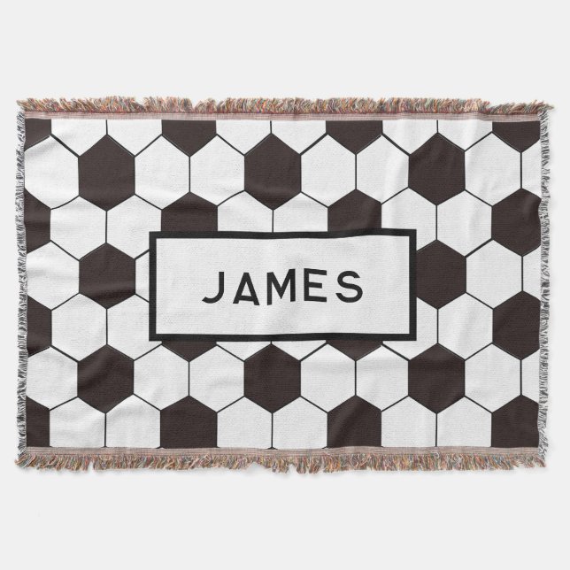 Fußball Kinder Fußball Fußball Muster Fußball Gebu Decke (Vorderseite)