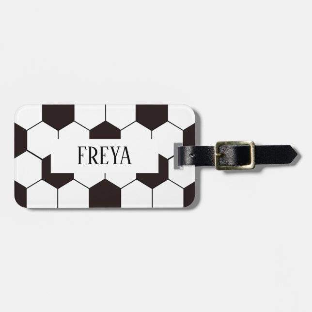 Fußball Kinder Fußball Fußball Muster Fußball Gebu Gepäckanhänger (Vorderseite horizontal)